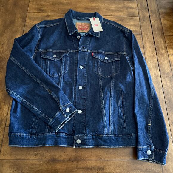 Levis Original Denim Trucker Jacket Mens XL Blue Brand New Wi Tags R-26 - Picture 1 of 16